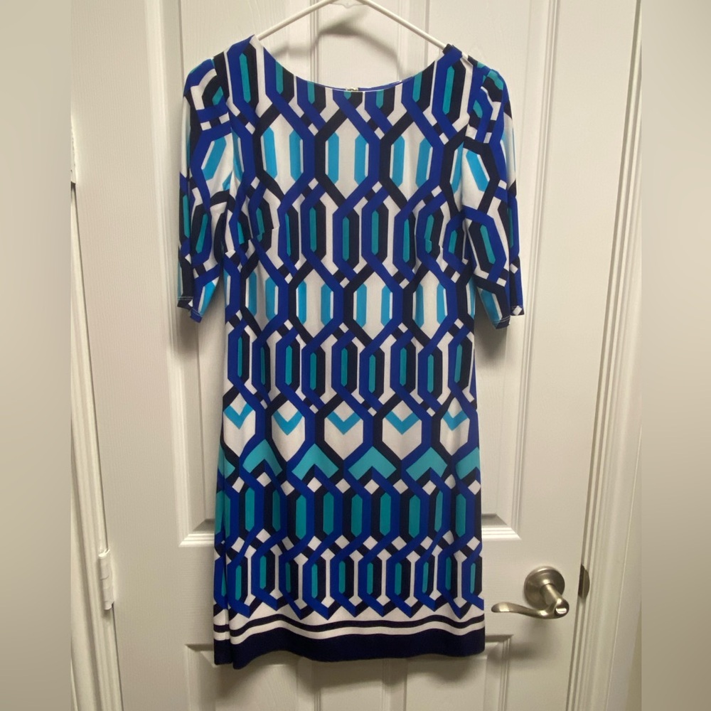 Eliza J Blue and White Dress Size 2